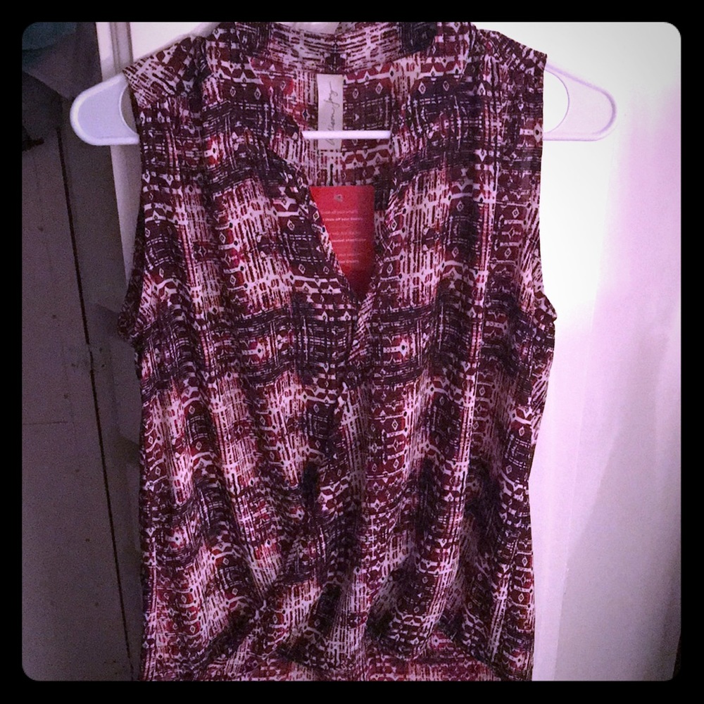 Brand New Allison Joy Mindy Drape Sleeveless Top
